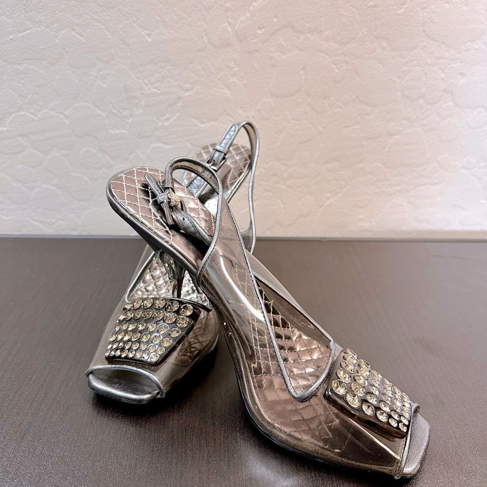 Silver Rhinestone Heels
